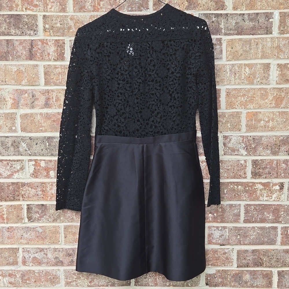 Victoria Beckham Black Lace Long Sleeve Dress Size 6 - Picture 3 of 4